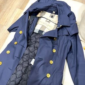 Burberry Brit trench coat-Navy
